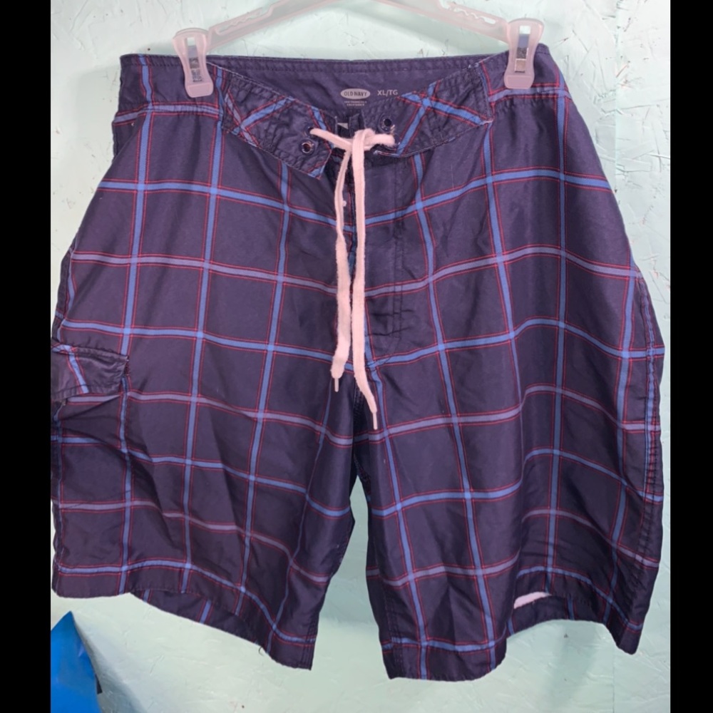 Old Navy Plaid Swim Trunks
